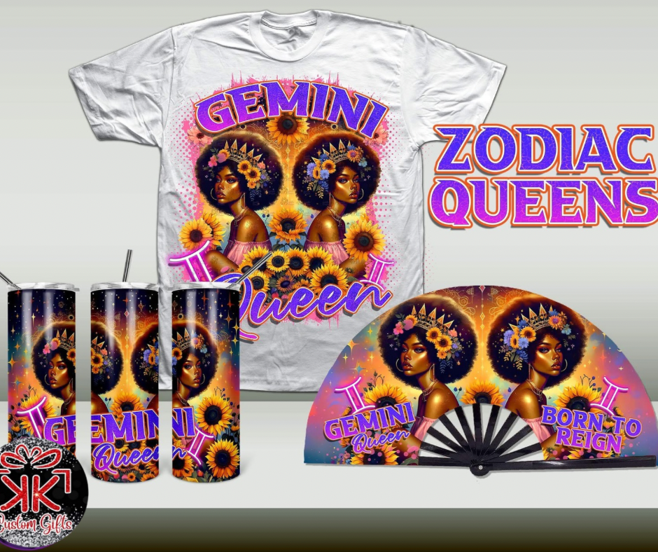 Zodiac Queen Bundle – T-Shirt, Tumbler & Clank Fan