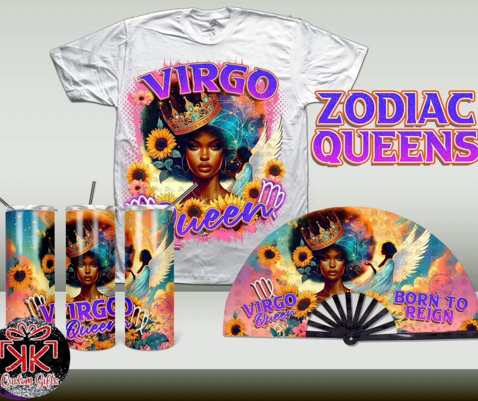 Zodiac Queen Bundle – T-Shirt, Tumbler & Clank Fan