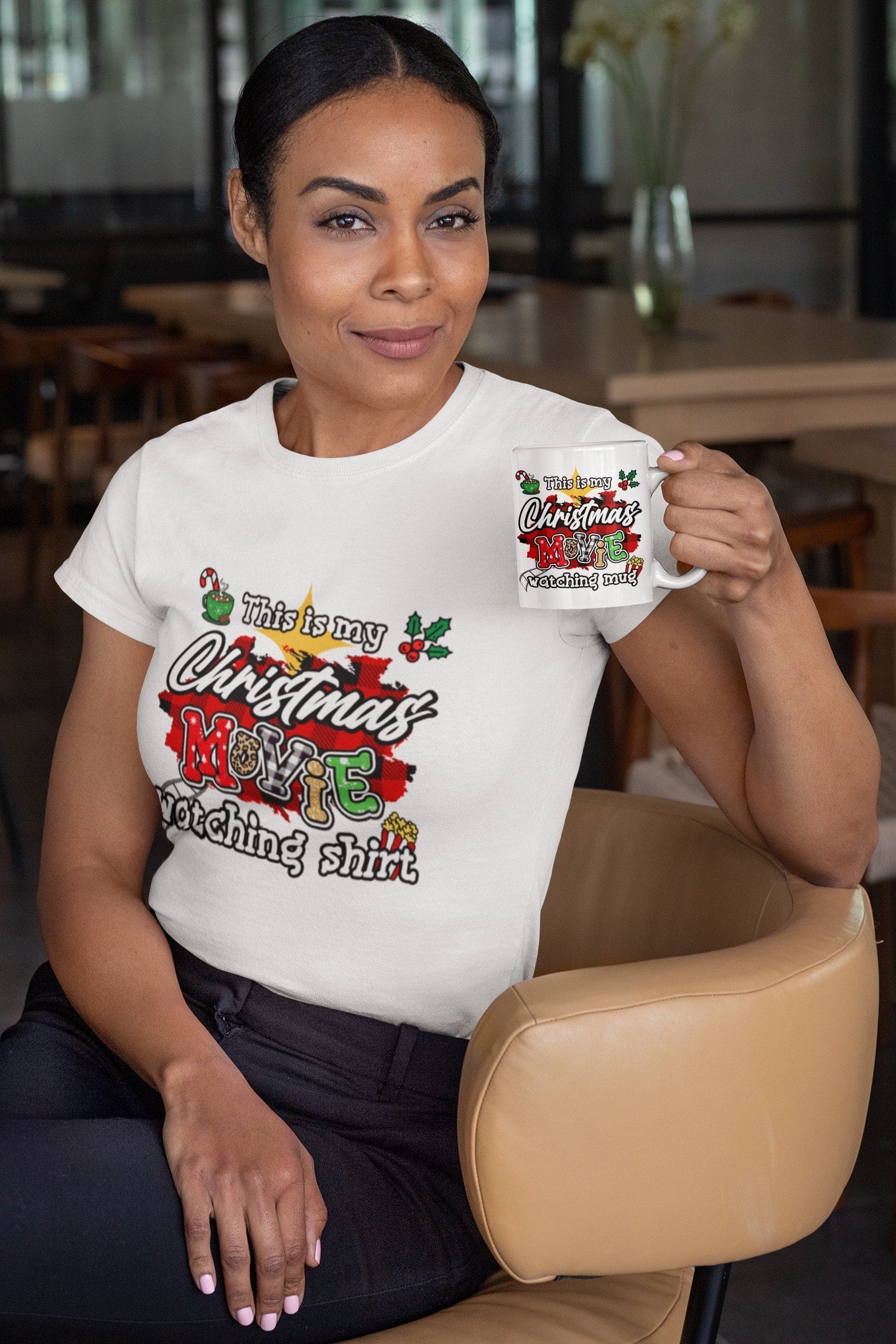 Christmas movie watching shirt