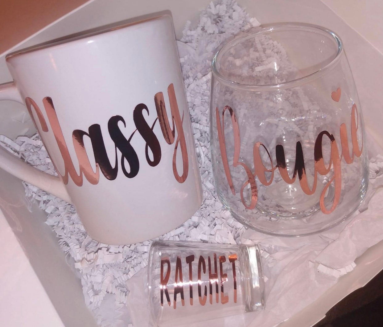 Classy bougie ratchet glass set