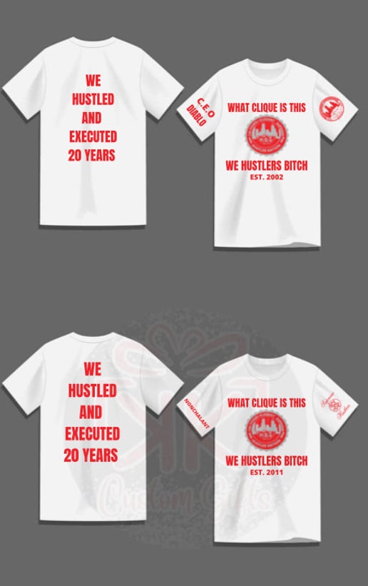 Hustlers Nation 20yrs Tshirts