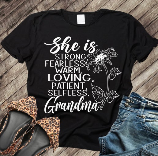 She is strong grandma tshirt