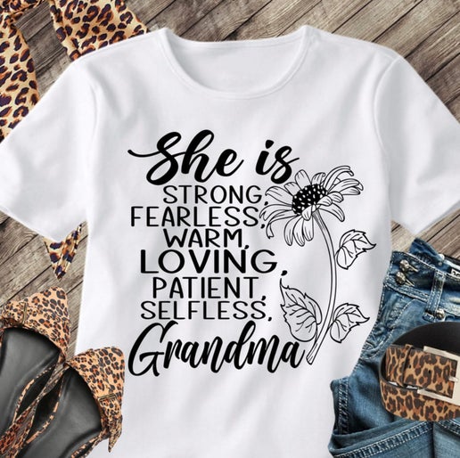 She is strong grandma tshirt