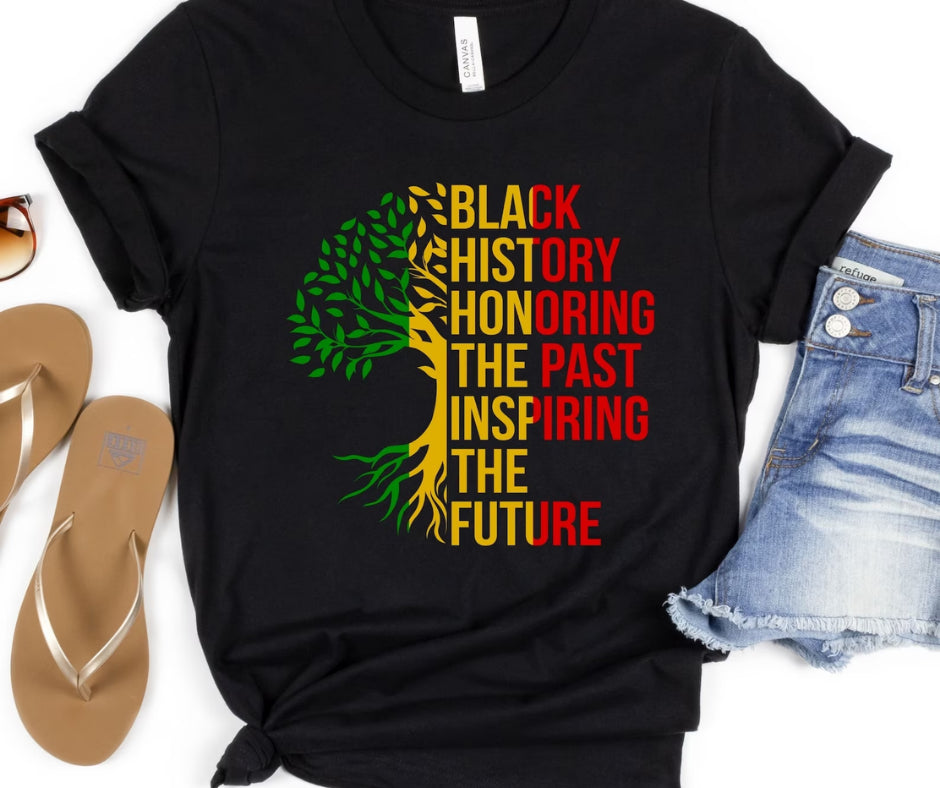 Black History Tree Tee – Honoring the Past, Inspiring the Future