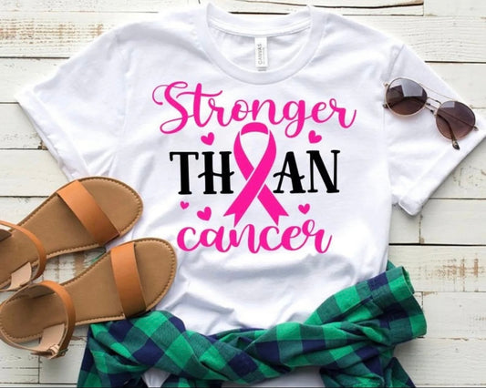 Stronger Than Cancer T-Shirt – Breast Cancer Awareness Tee