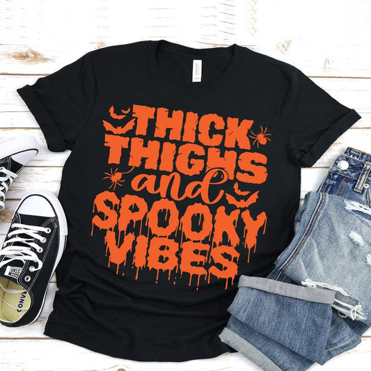 Thick Thighs and Spooky Vibes T-Shirt
