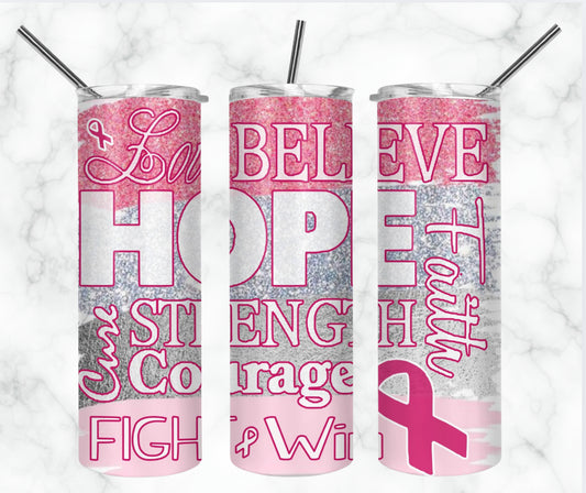 Hope Breast Cancer Tumbler