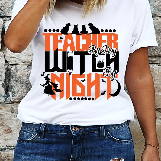Teacher by Day, Witch by Night” Graphic Tee