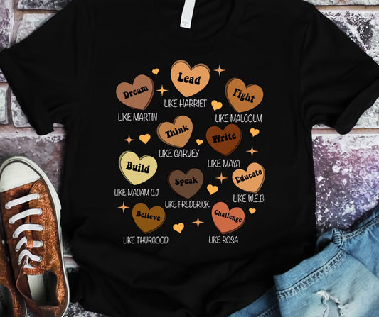 Dream Like Inspirational Black History Tribute Tee
