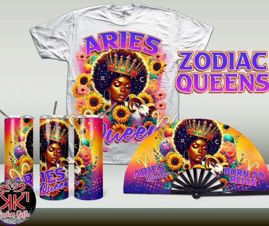 Zodiac Queen Bundle – T-Shirt, Tumbler & Clank Fan