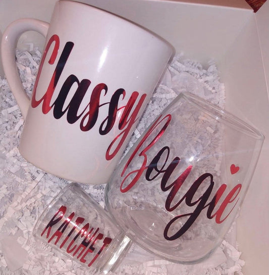 Classy bougie ratchet glass set
