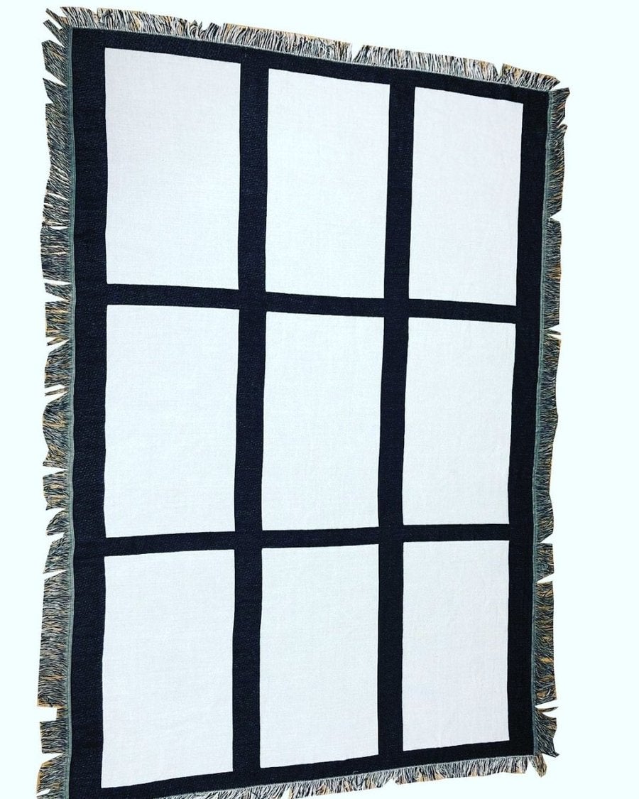 Custom throw blanket 9 panel
