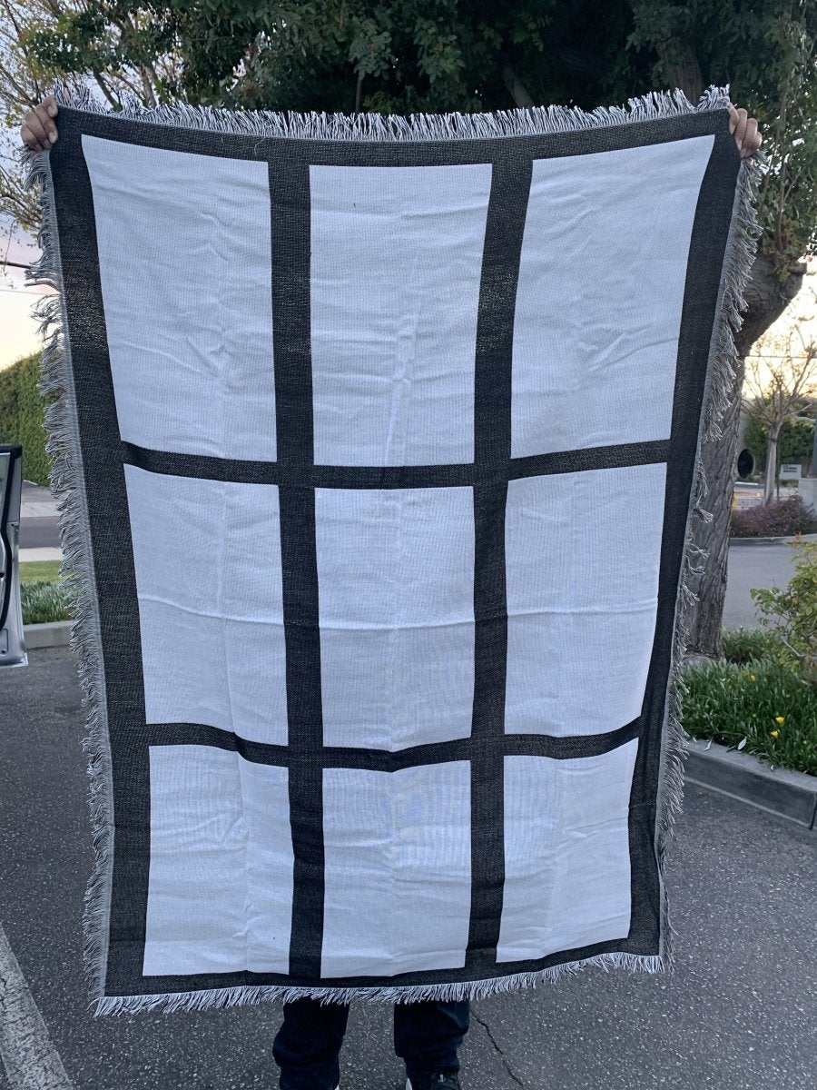 Custom throw blanket 9 panel