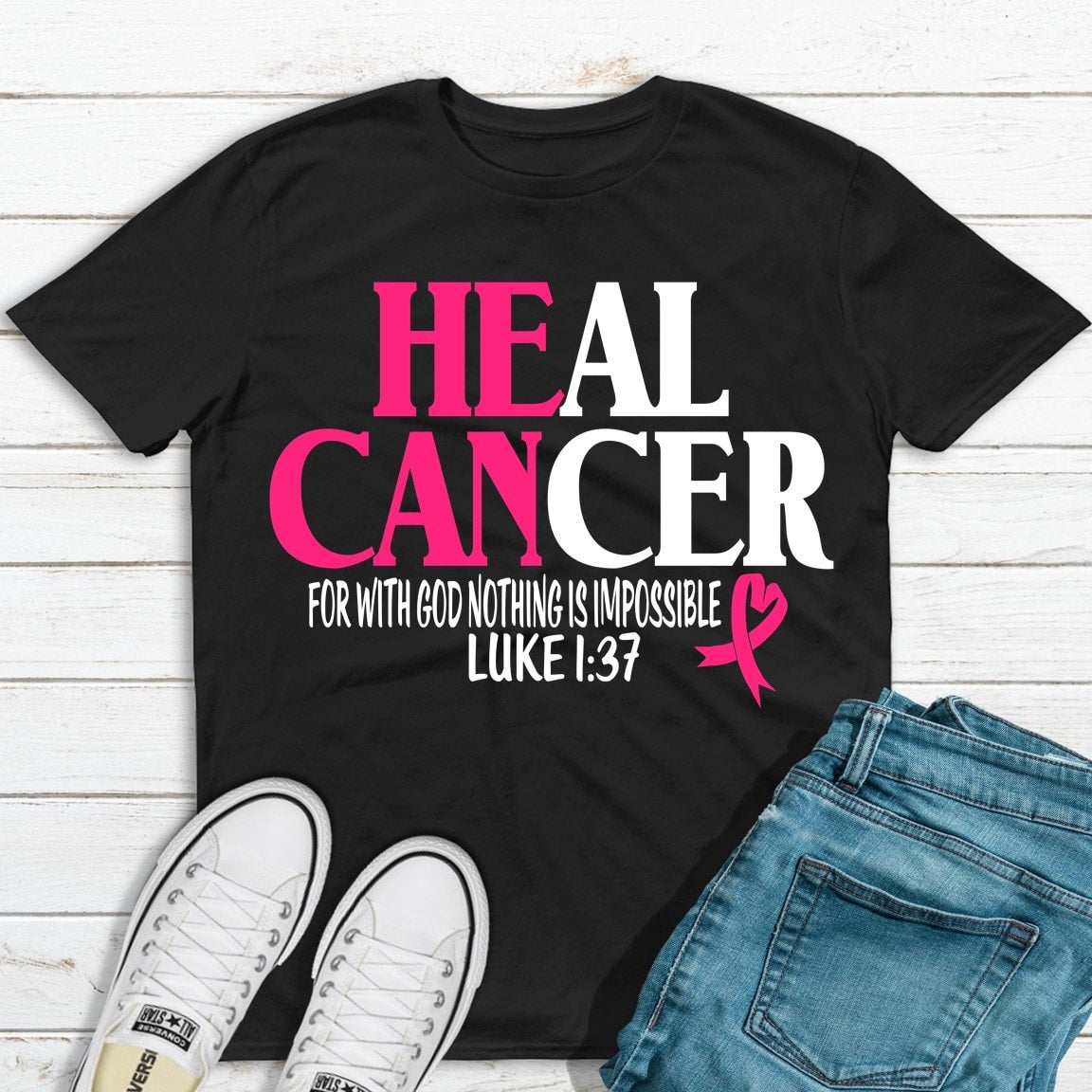 Heal Cancer Faith Tee – Inspirational Christian T-Shirt