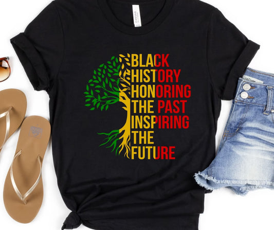 Black History Tree Tee – Honoring the Past, Inspiring the Future